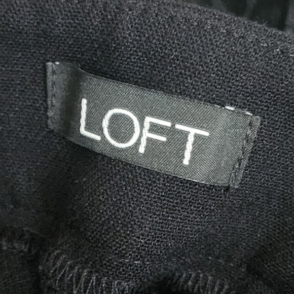 Loft Black with White Stripe Dress Marisa Trouser Pants - Picture 8 of 10